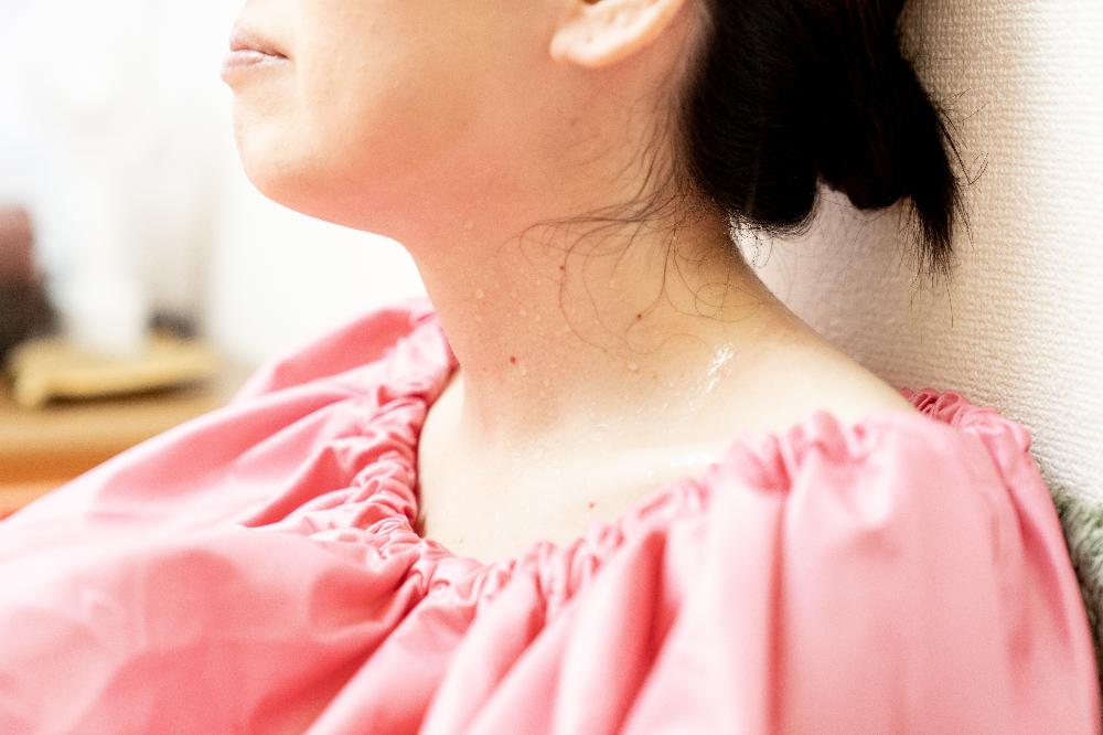 大量の汗が出てきました！